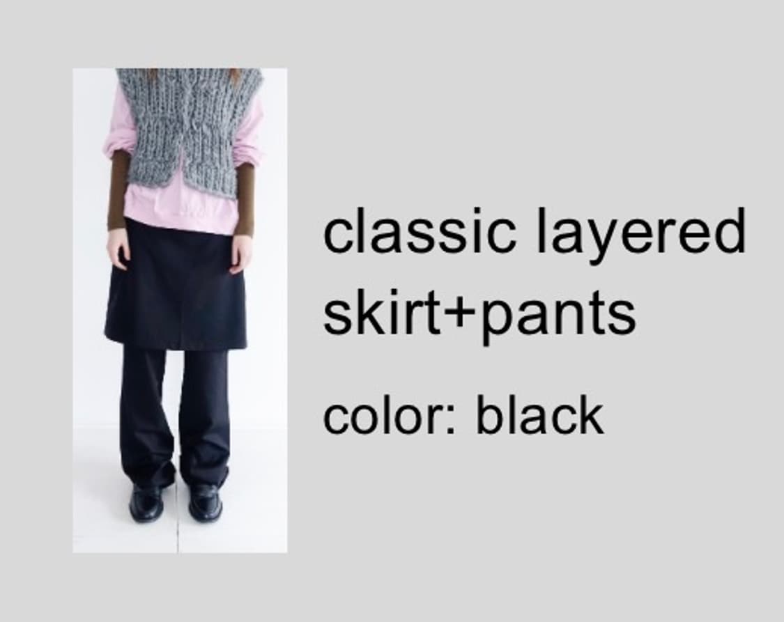 샵페어리 classic layered skirt+pants레이어드치마바지 상품이미지1