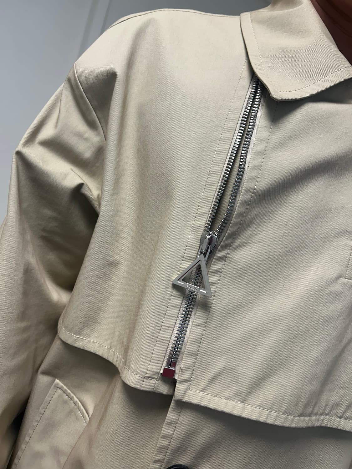 솔리드옴므 더블레이어드 베이지 트렌치 코트 105사이즈 상품이미지2