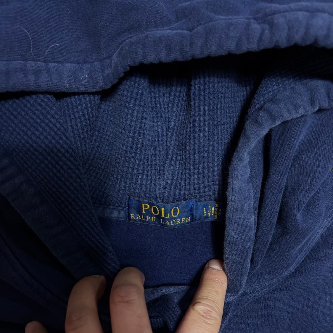 폴로랄프로렌 네이비 베어 로고 후드티 L 상품이미지3