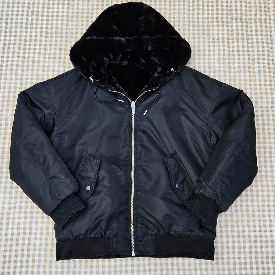 자라 퍼 리버시블 양면 점퍼 남자100 상품이미지1