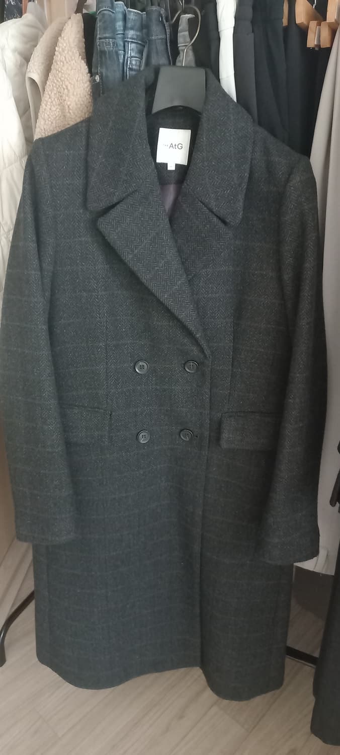 더 엣지 체크 롱코트 상품이미지1