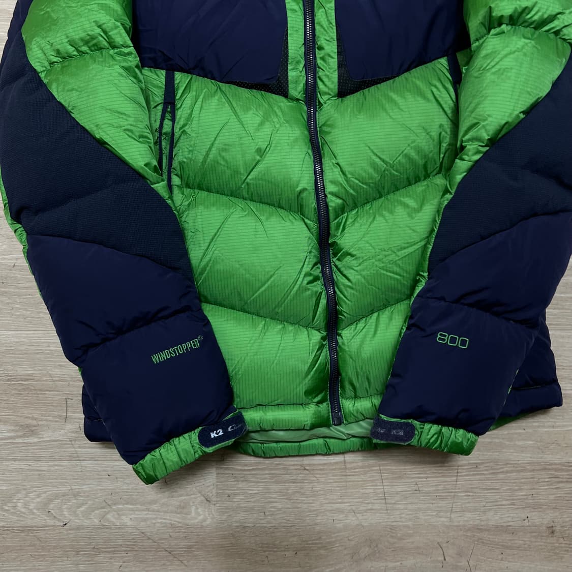K2 윈드스토퍼 아웃도어 덕다운 800 패딩 점퍼 [라임] L/100 상품이미지3