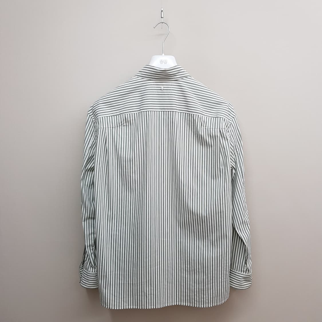 한섬 시스템 2023 그린 스트라이프 코튼 셔츠 100사이즈 상품이미지5