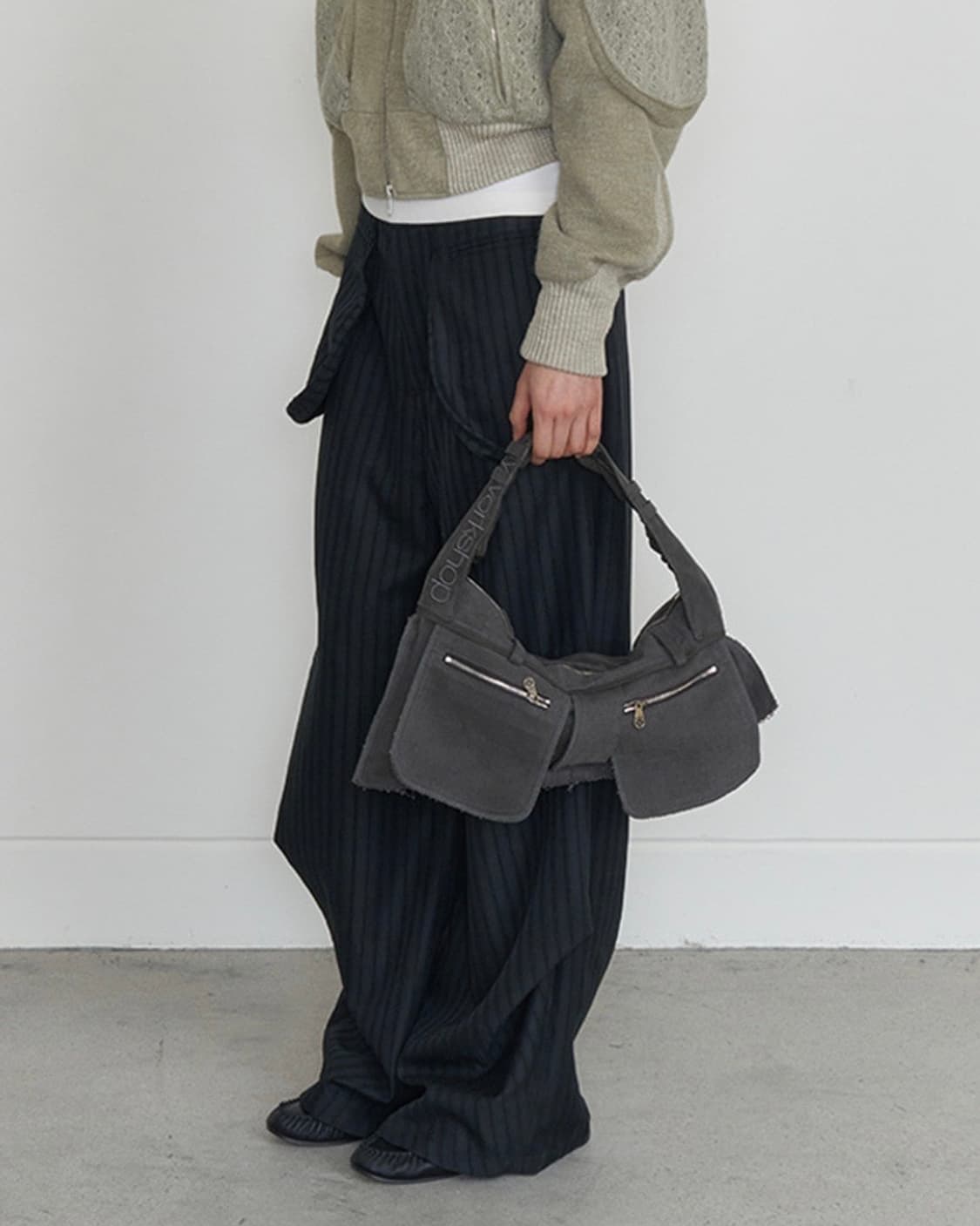 오들리워크샵 데님 트라우저 백 상품이미지1