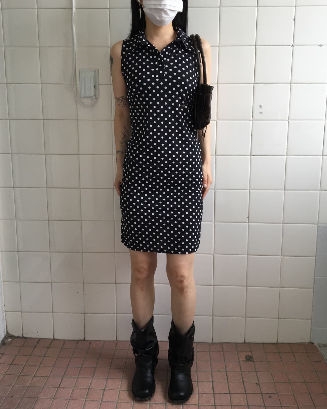 Dot pattern sleeveless onepiece 상품이미지6