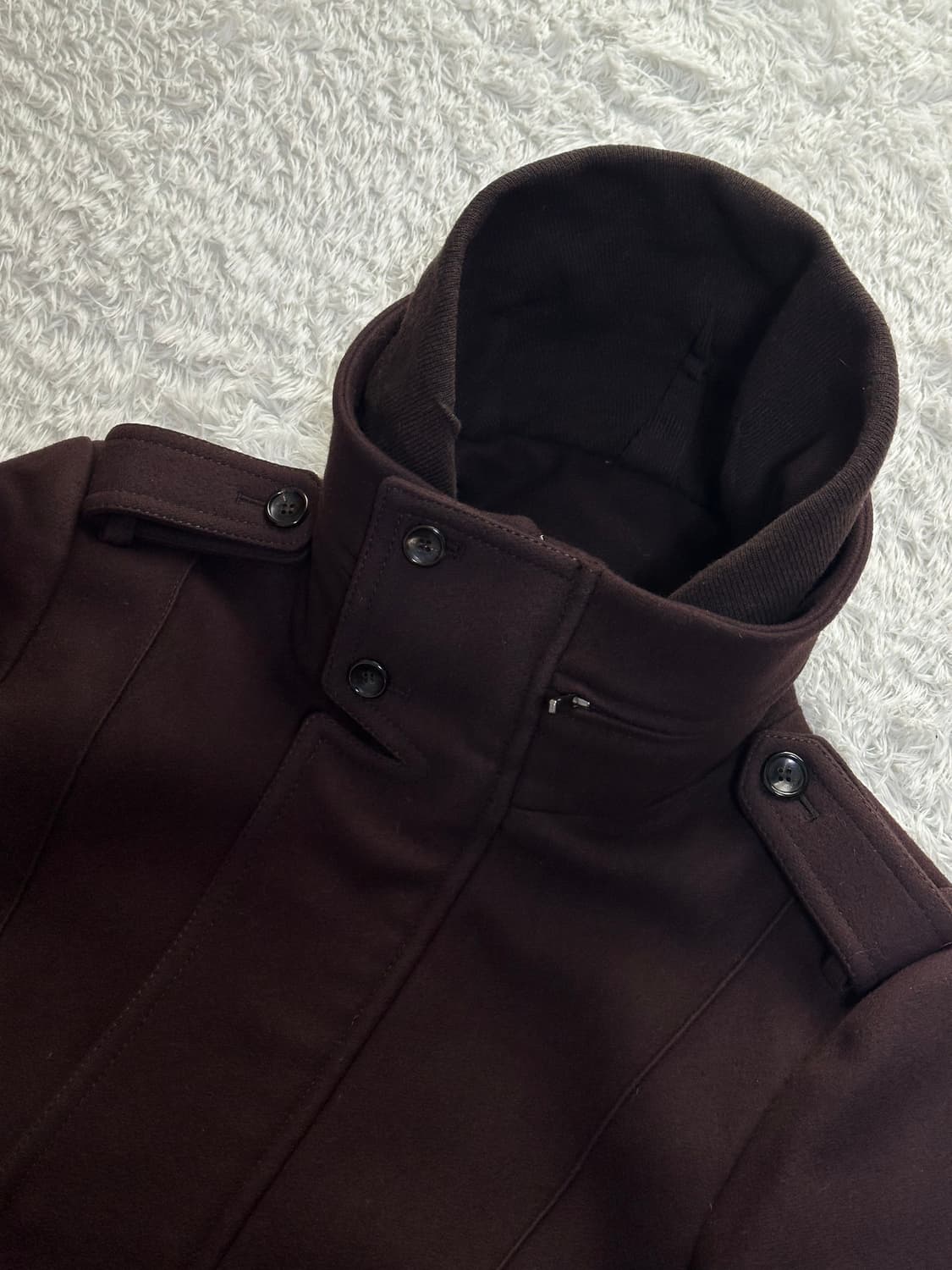 우영미 후드 모직 코트 105 상품이미지3