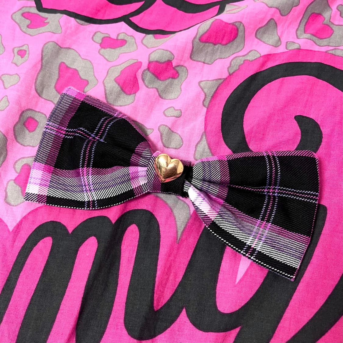 MA*RS마즈 블랙핑크 체크 리본 바렛타 헤어핀 히메로맨틱갸루 핀터109 상품이미지1