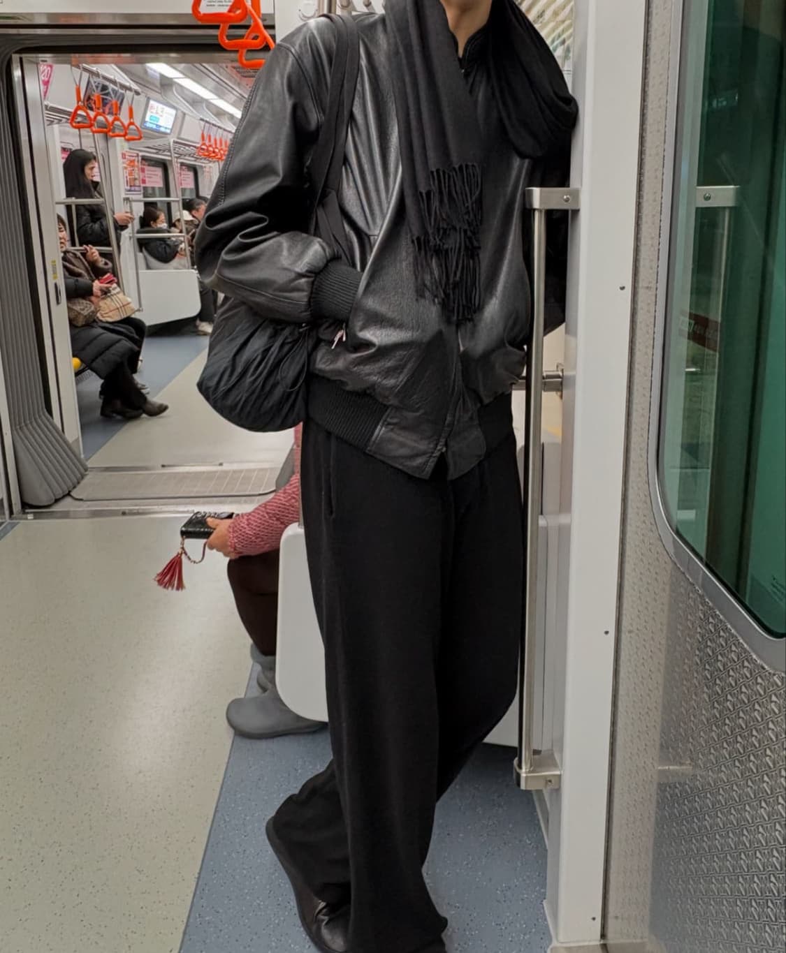 빈티지 레더 봄버 상품이미지1