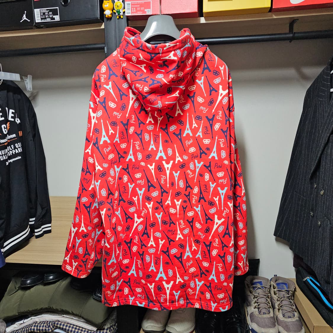 발렌시아가 에펠탑 파리패턴 남성오버사이즈 후드 100-105 상품이미지4