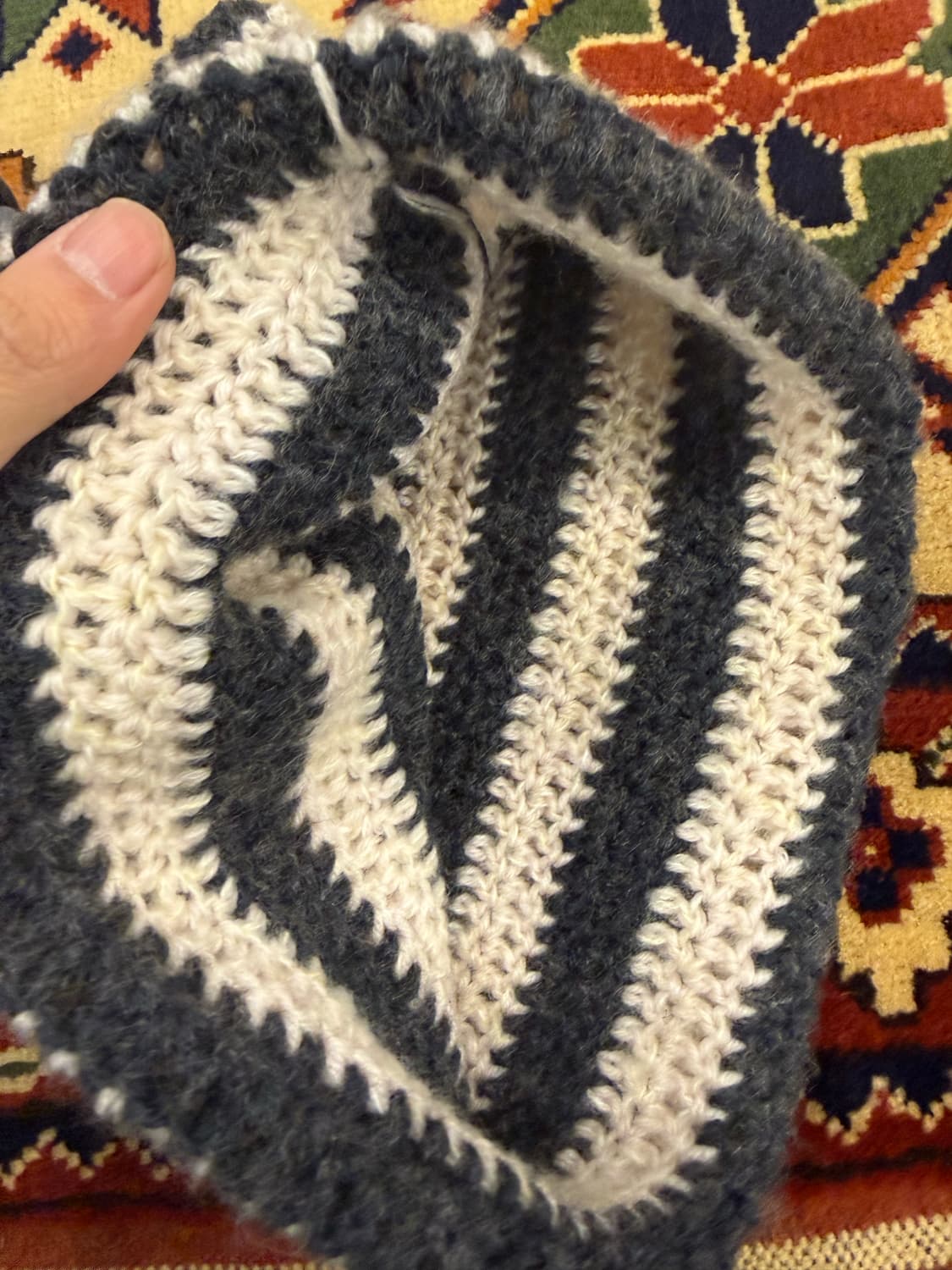 빈티지 핸드메이드 고양이 비니 상품이미지2