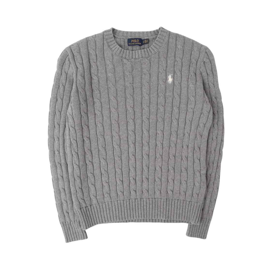 폴로 랄프로렌 그레이 코튼 케이블 니트 상품이미지1