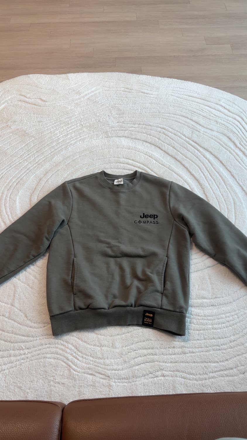 Jeep 맨투맨 상하의 세트 카키 상품이미지1