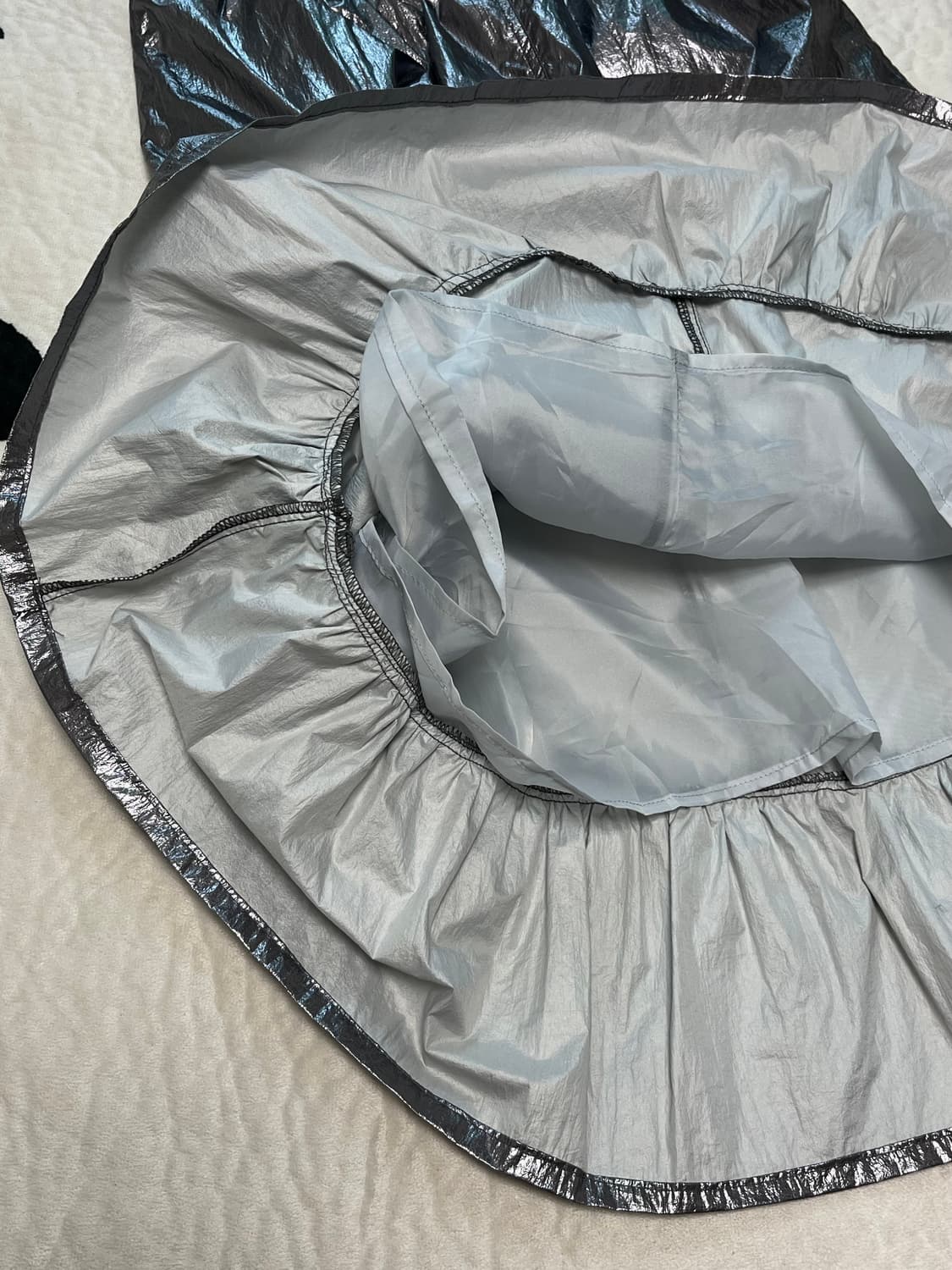 metallic black silver skirt 상품이미지4