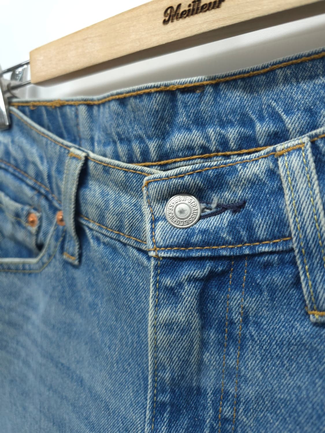 리바이스 여성 513 슬림 스트레이트 중청 데님 (28사이즈) 상품이미지3