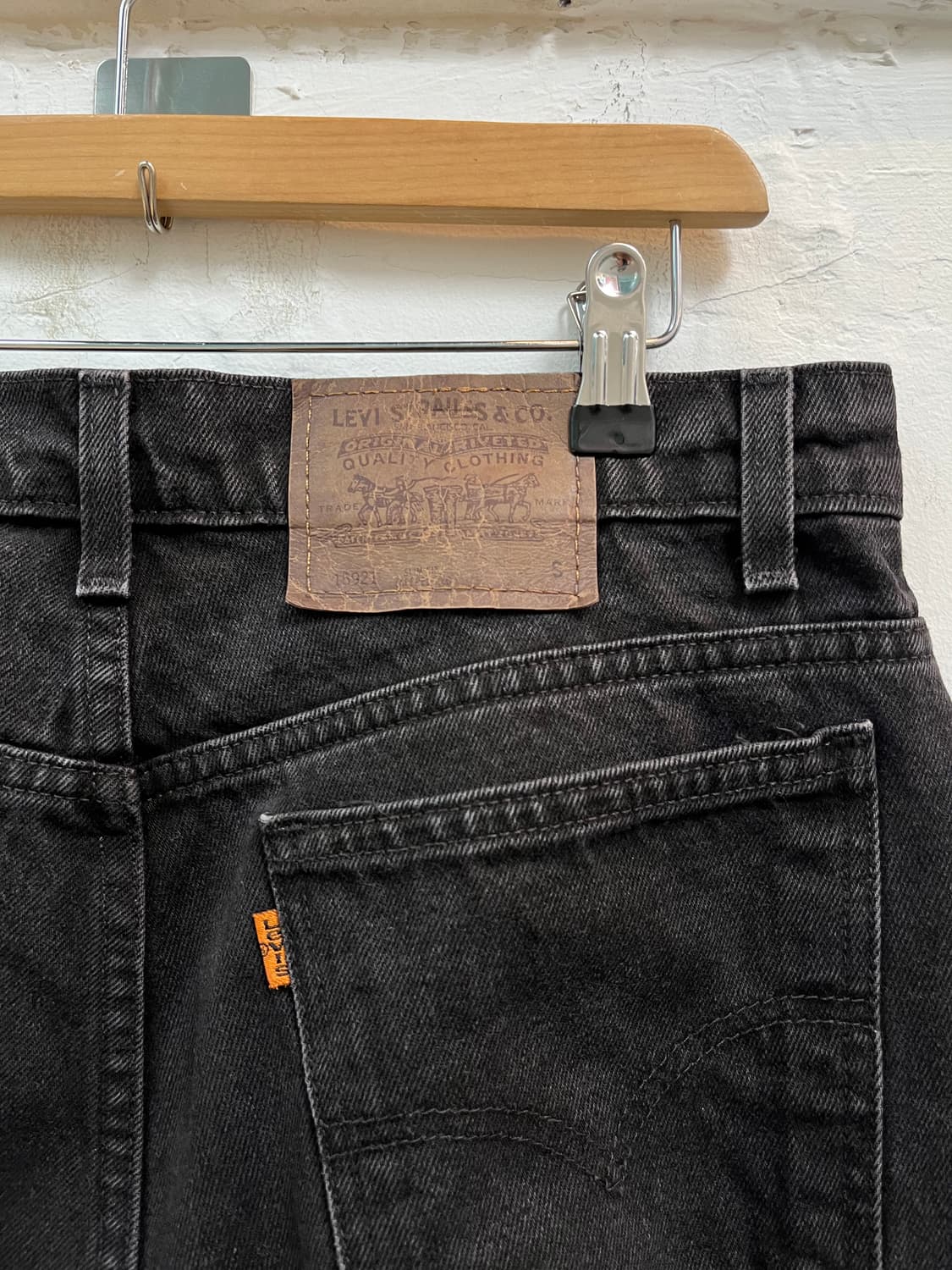 Levis 912 Orange Tab 슬림핏 블랙 데님팬츠 S 상품이미지7