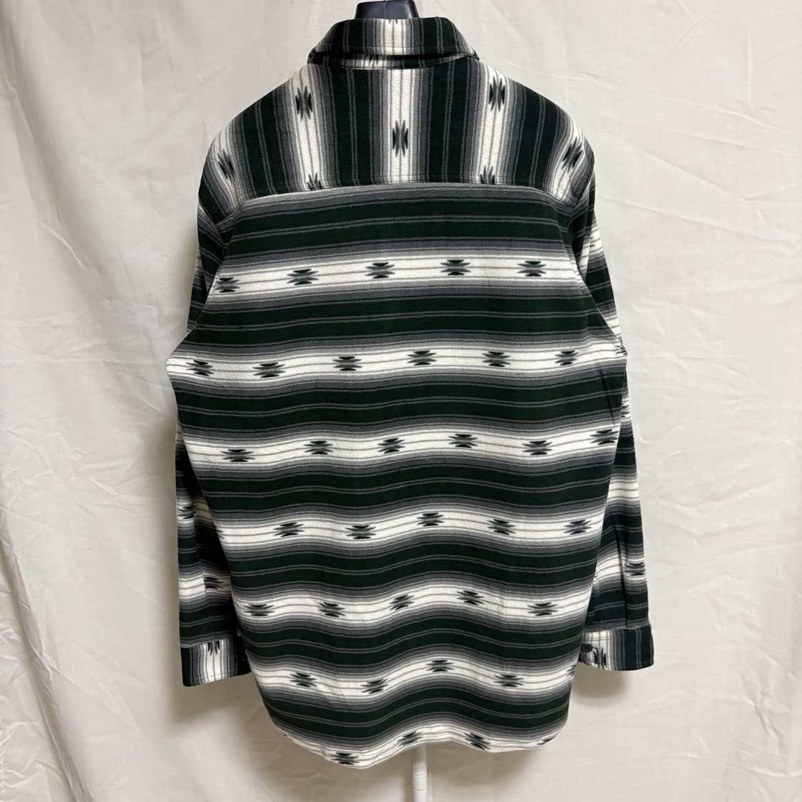 유니클로 에스닉 패턴 플리스 셔츠 / 딥그린, XL 상품이미지6