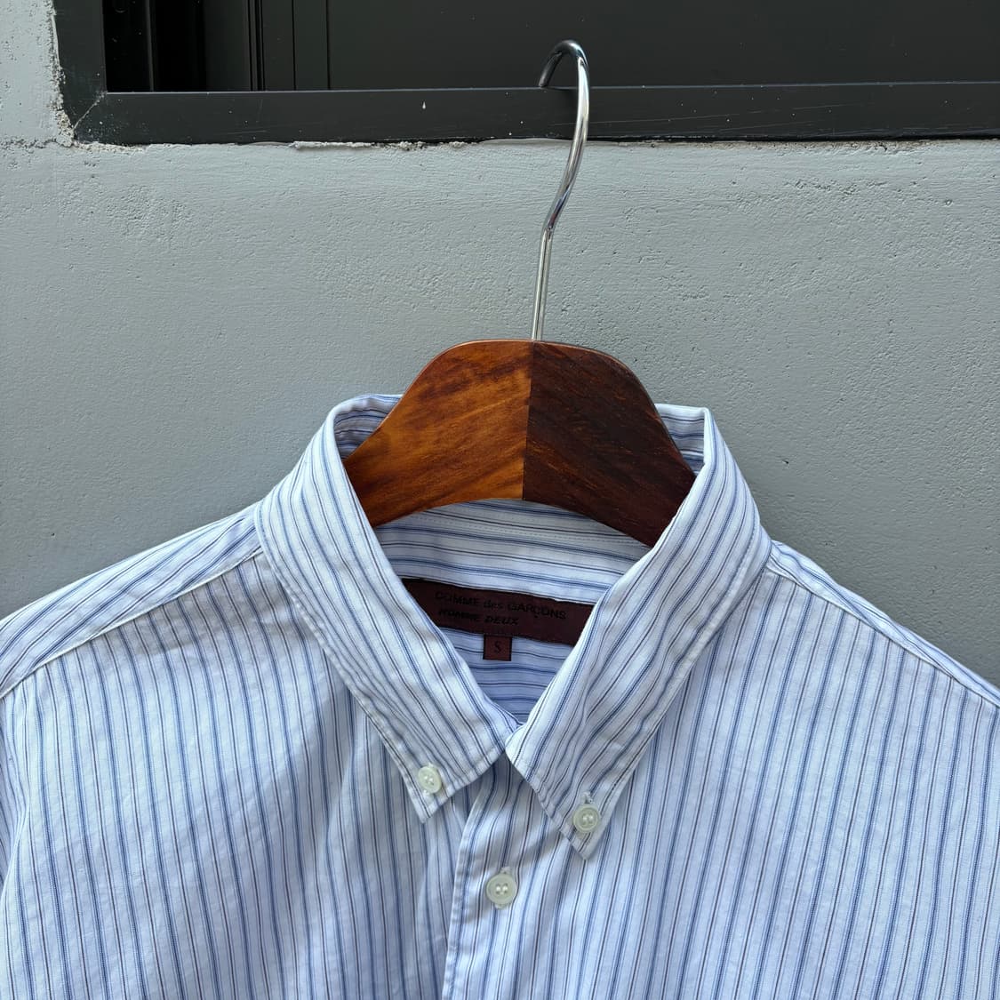 꼼데가르송 옴므 듀스 멀티 블루 스트라이프 셔츠 상품이미지2