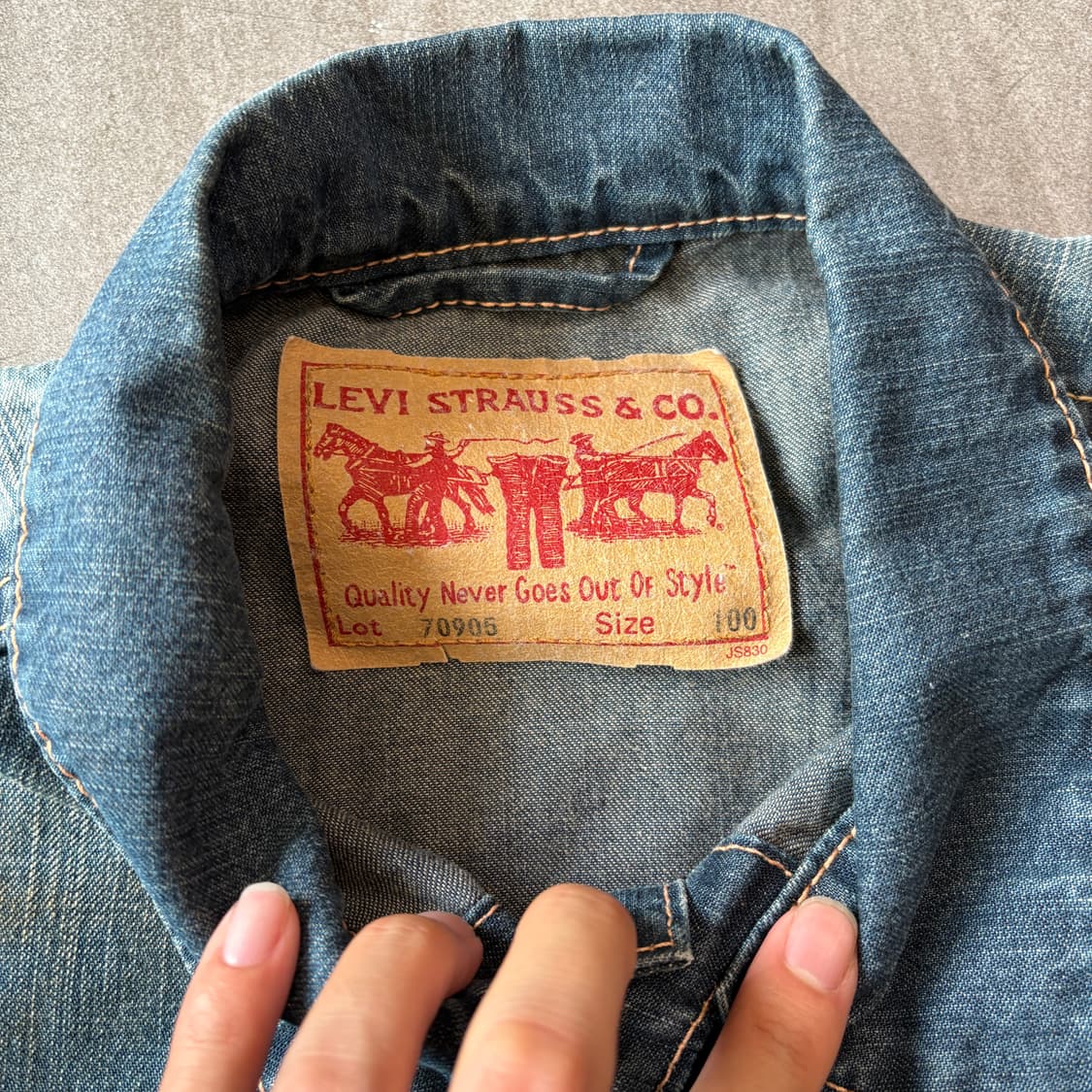 리바이스 정품 더티 워싱 데님 자켓 상품이미지7