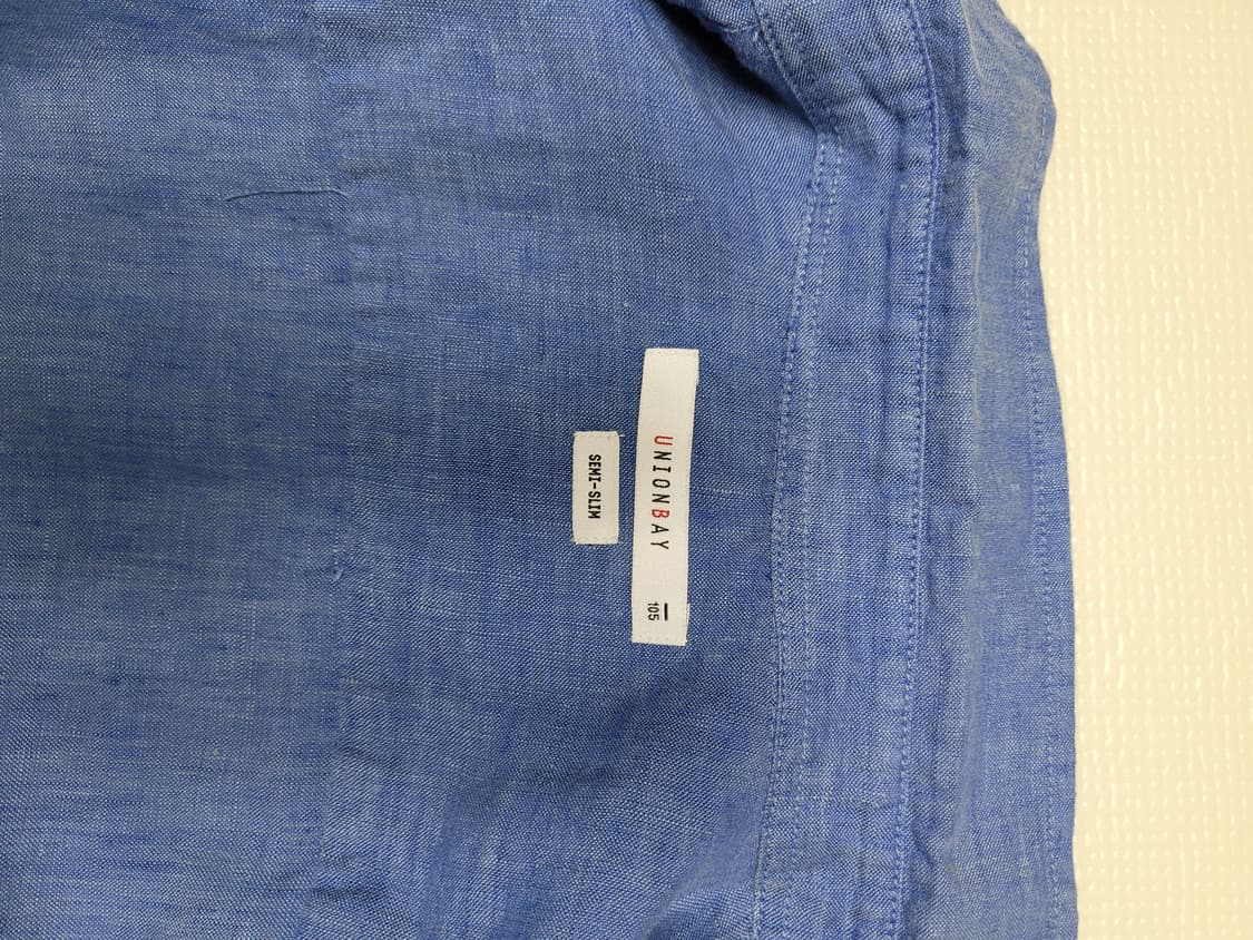 유니온베이 Unionbay 남자 린넨 셔츠 105 블루 상품이미지9