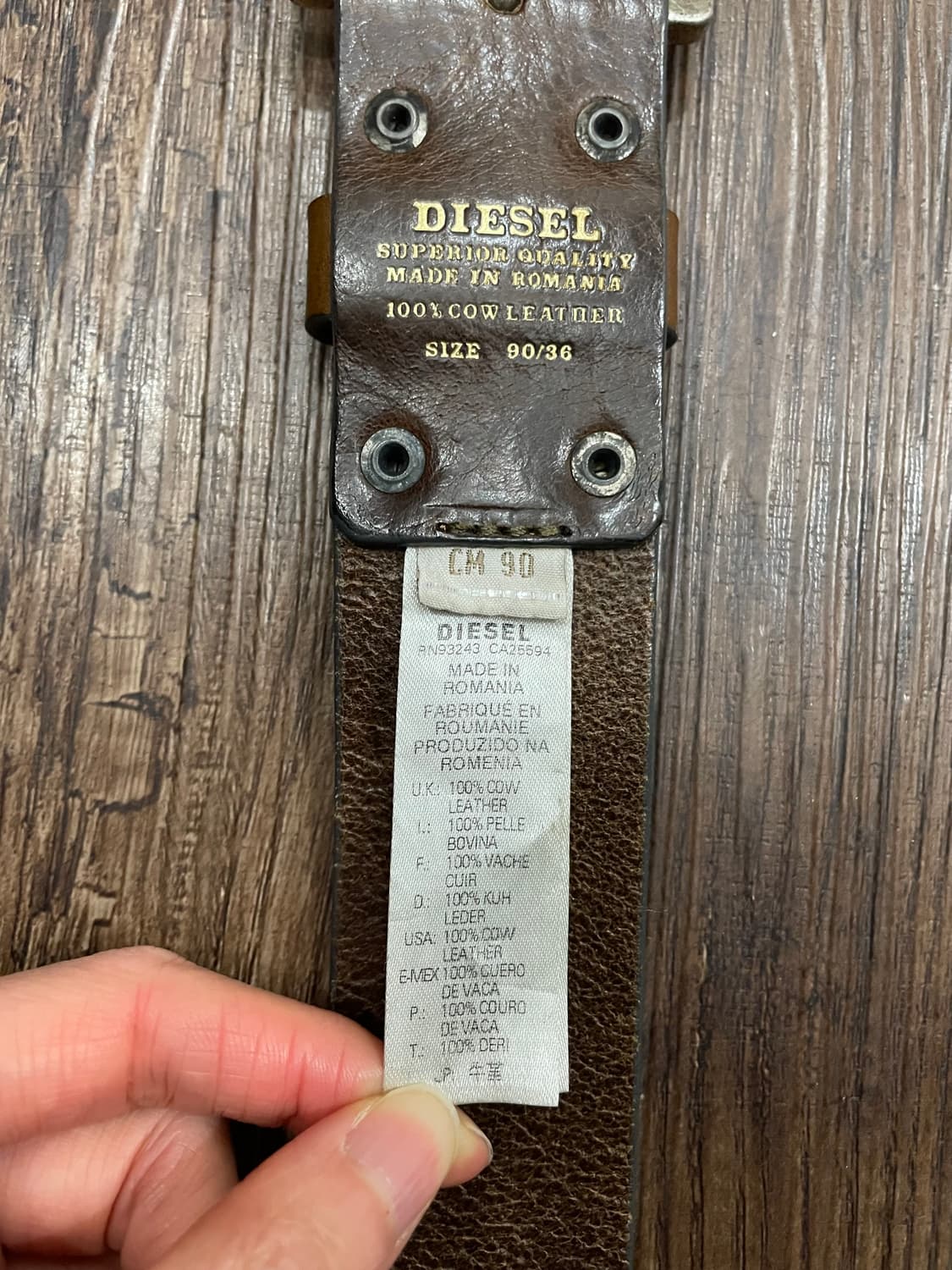 디젤 카우 레더 브라운 벨트 상품이미지10