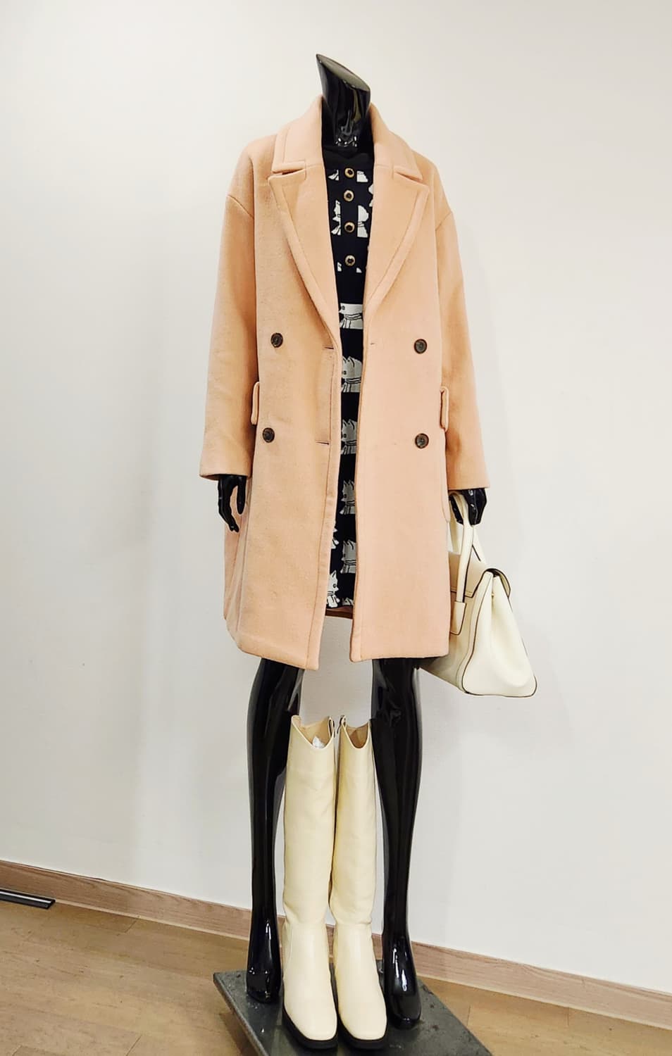 핑크 울코트  상품이미지2