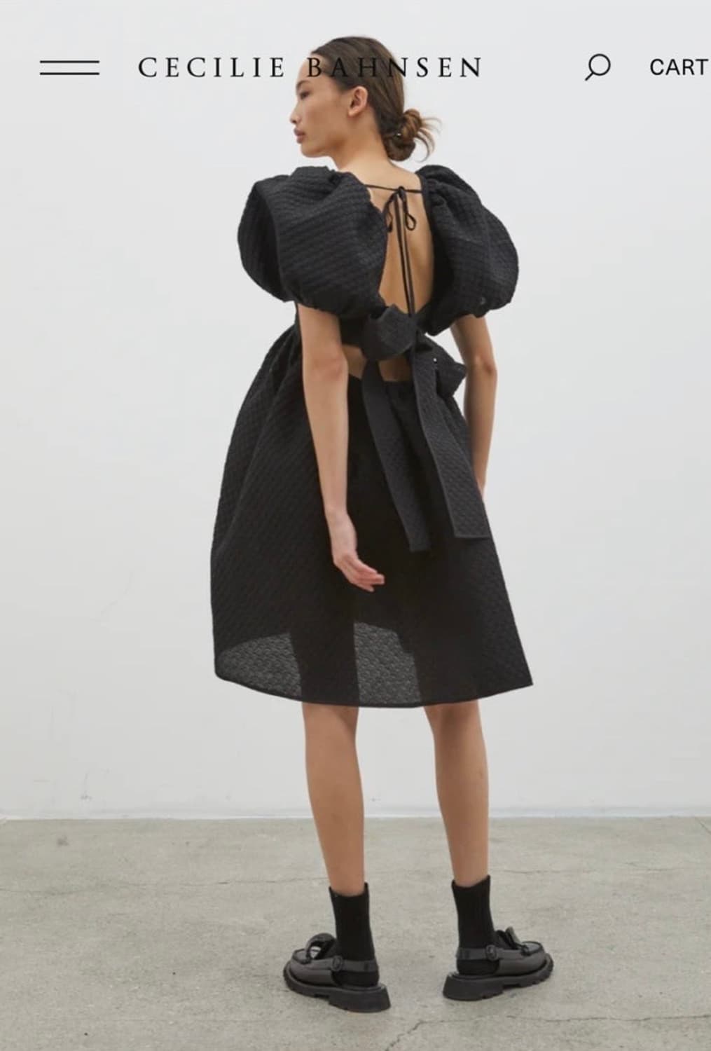 세실리에 반센 블랙 원피스 반팔 미니 틸드 드레스 tilde dress 상품이미지2