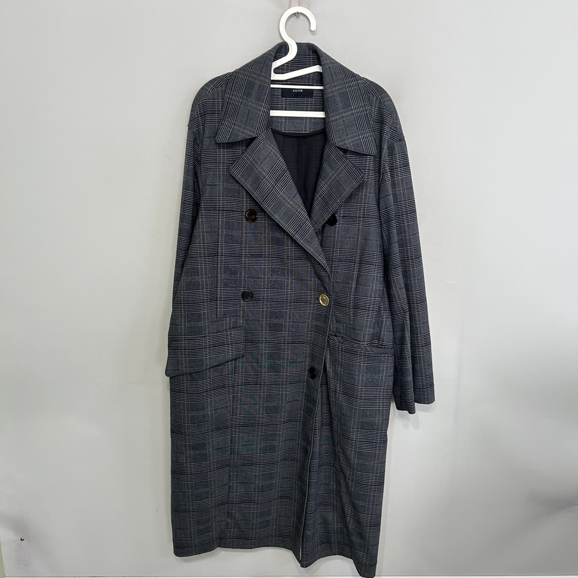 시스템 여성 체크 더블 트렌치코트 76  상품이미지1