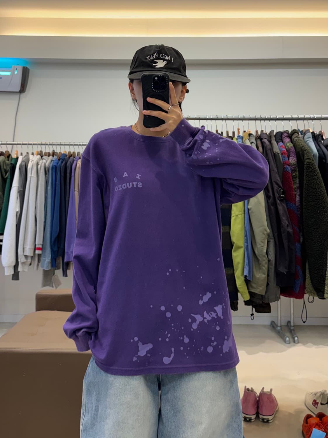 아이앱 스튜디오 스플래쉬드 롱슬리브 티셔츠 상품이미지5