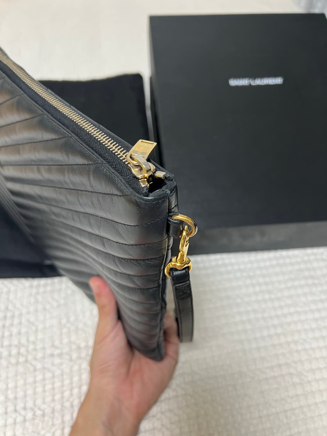 (스트랩 포함 풀구성) 입생로랑 마틀라세 클러치백 상품이미지7