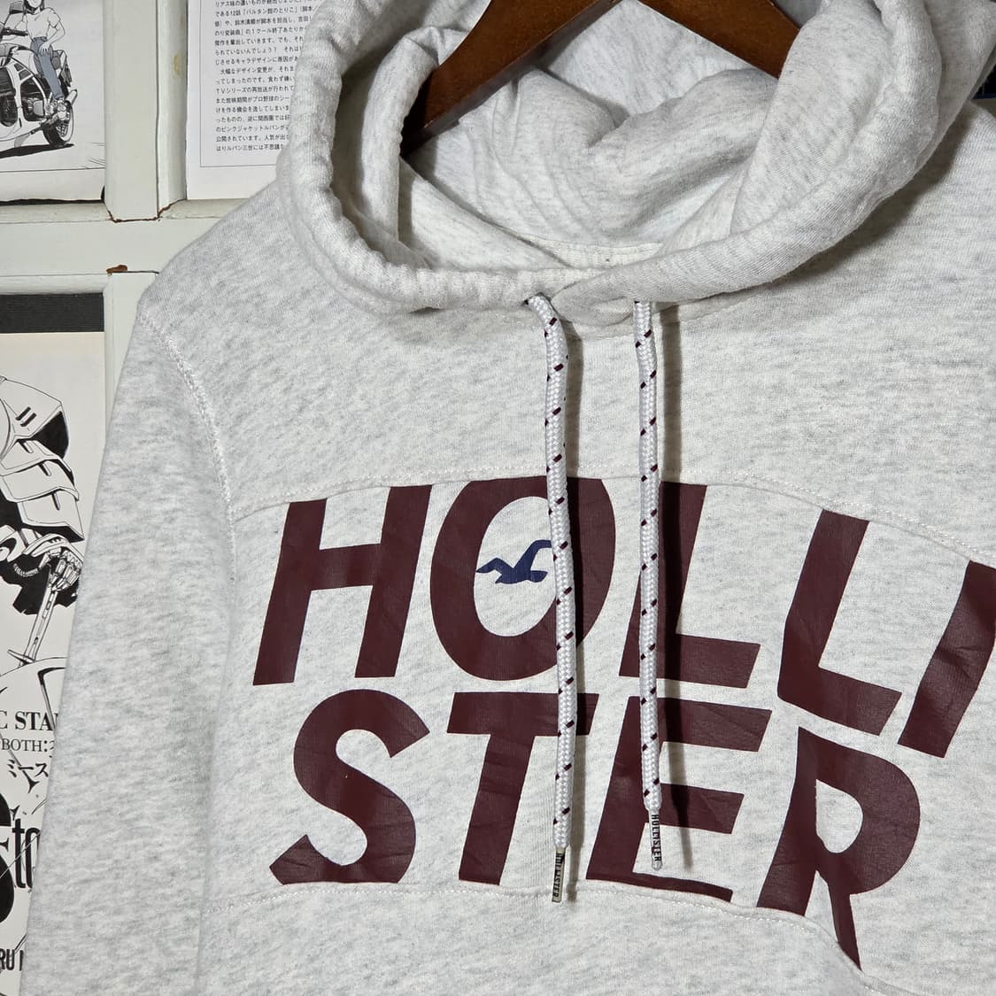 홀리스터 Y2K 멜란지 그레이 후드티 상품이미지3