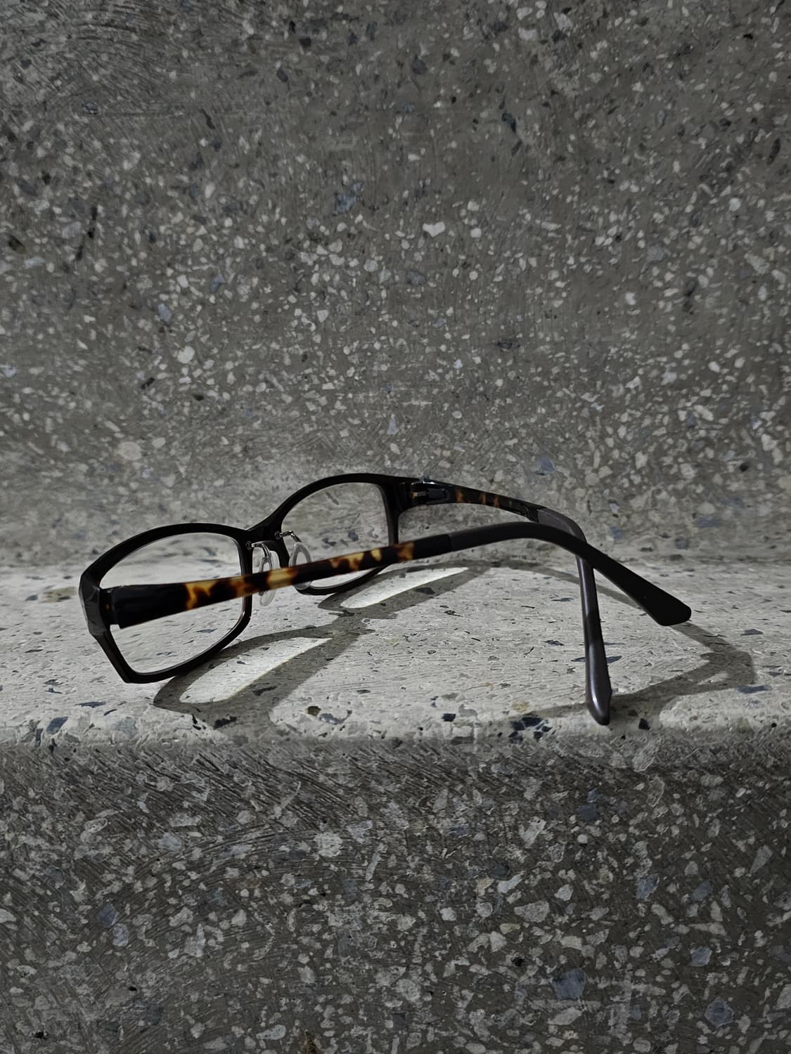 Japan Vintage 레오파드 스퀘어 프레임 안경 상품이미지5