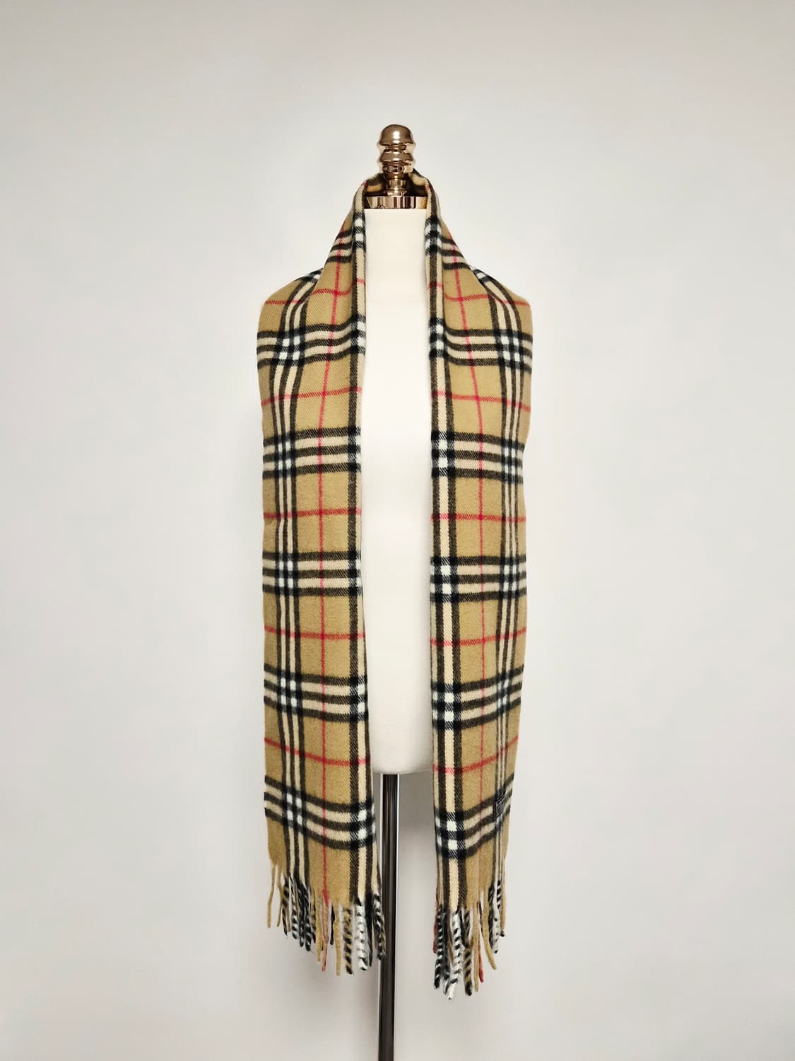 버버리 베이지 노바체크 램스울 머플러 목도리 상품이미지3