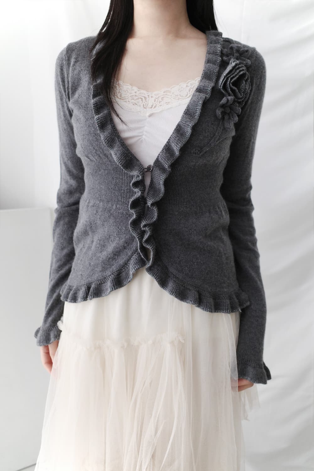 rose frill cardigun  상품이미지6