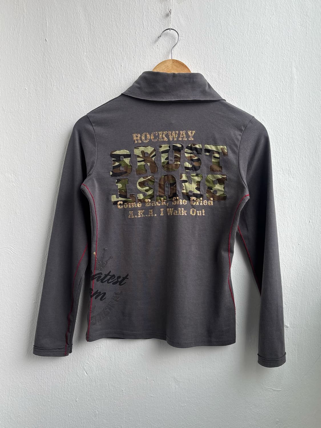 Vintage Camo Detail Collared Long Sleeve 상품이미지8