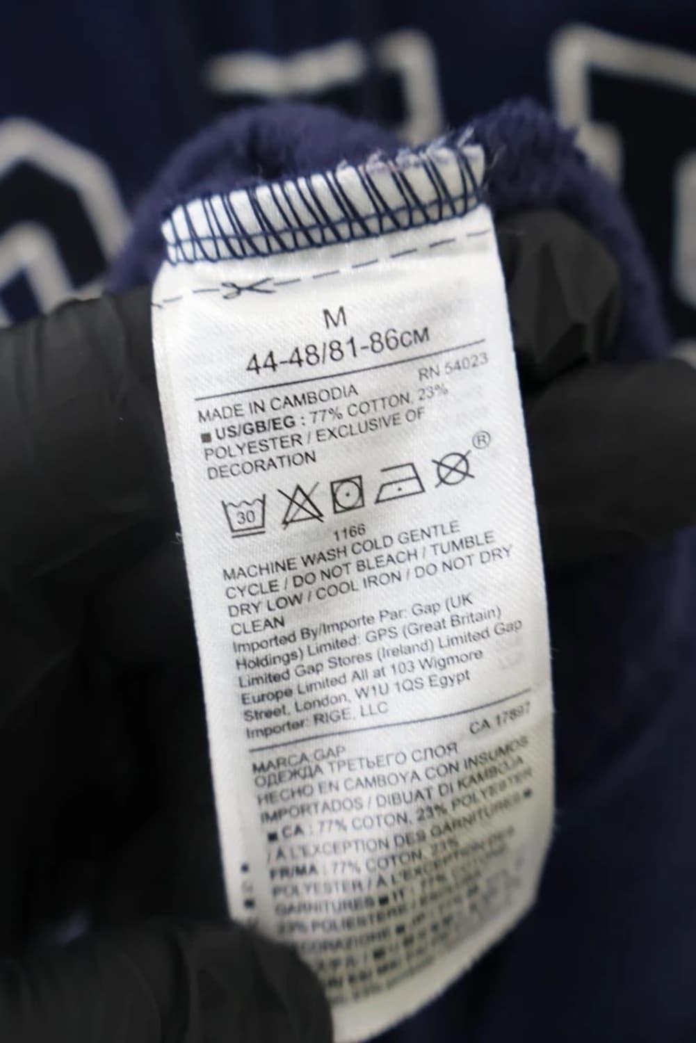 GAP Logo Zip Hoodie Navy 상품이미지8