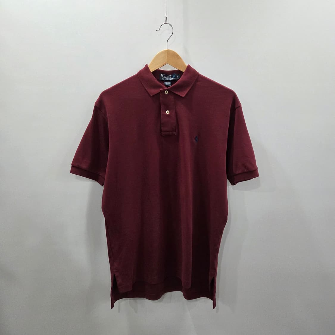 폴로랄프로렌 코튼 카라 반팔티 버건디 S 상품이미지1