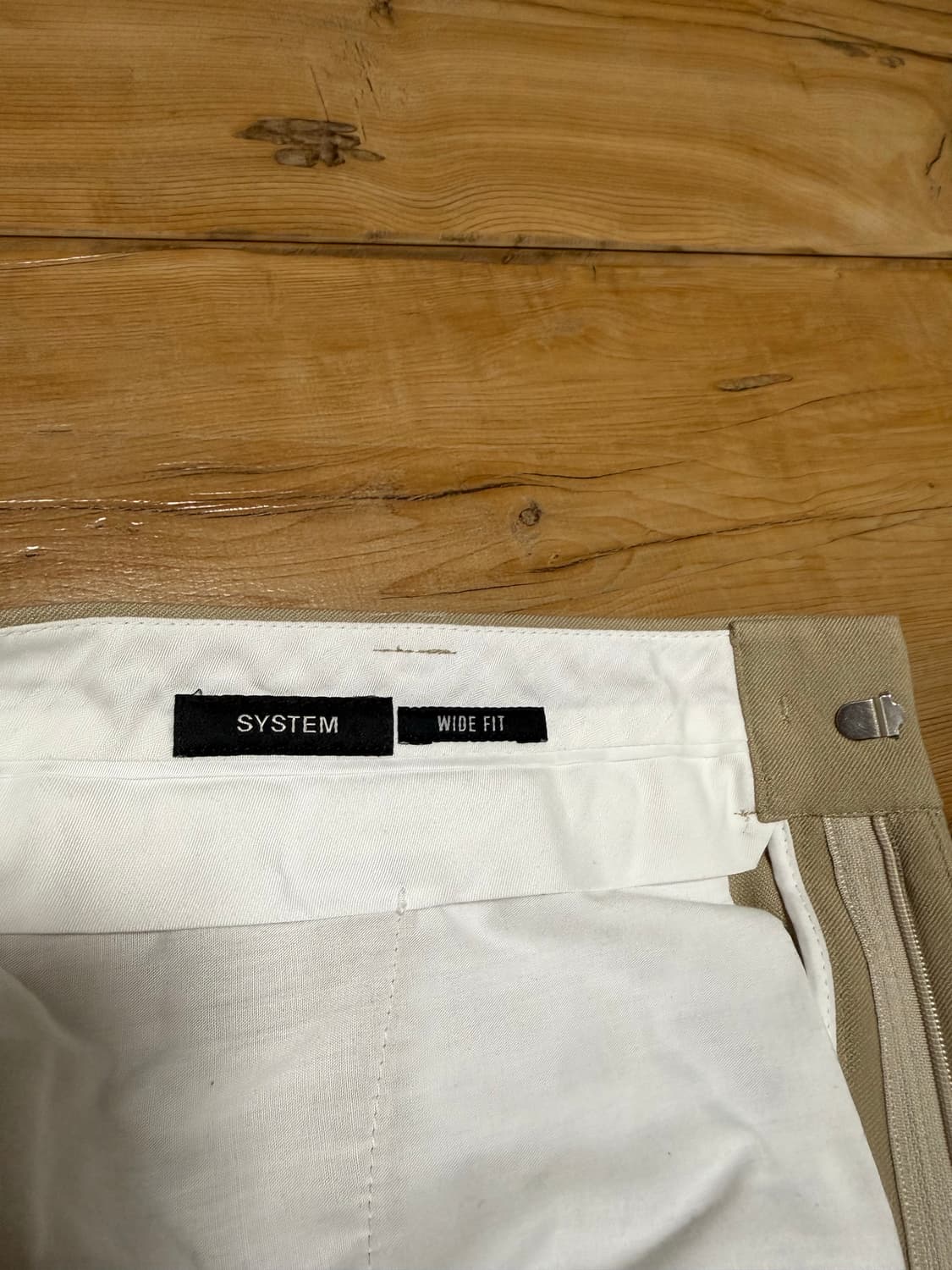 시스템옴므 와이드핏 슬랙스 베이지 상품이미지3