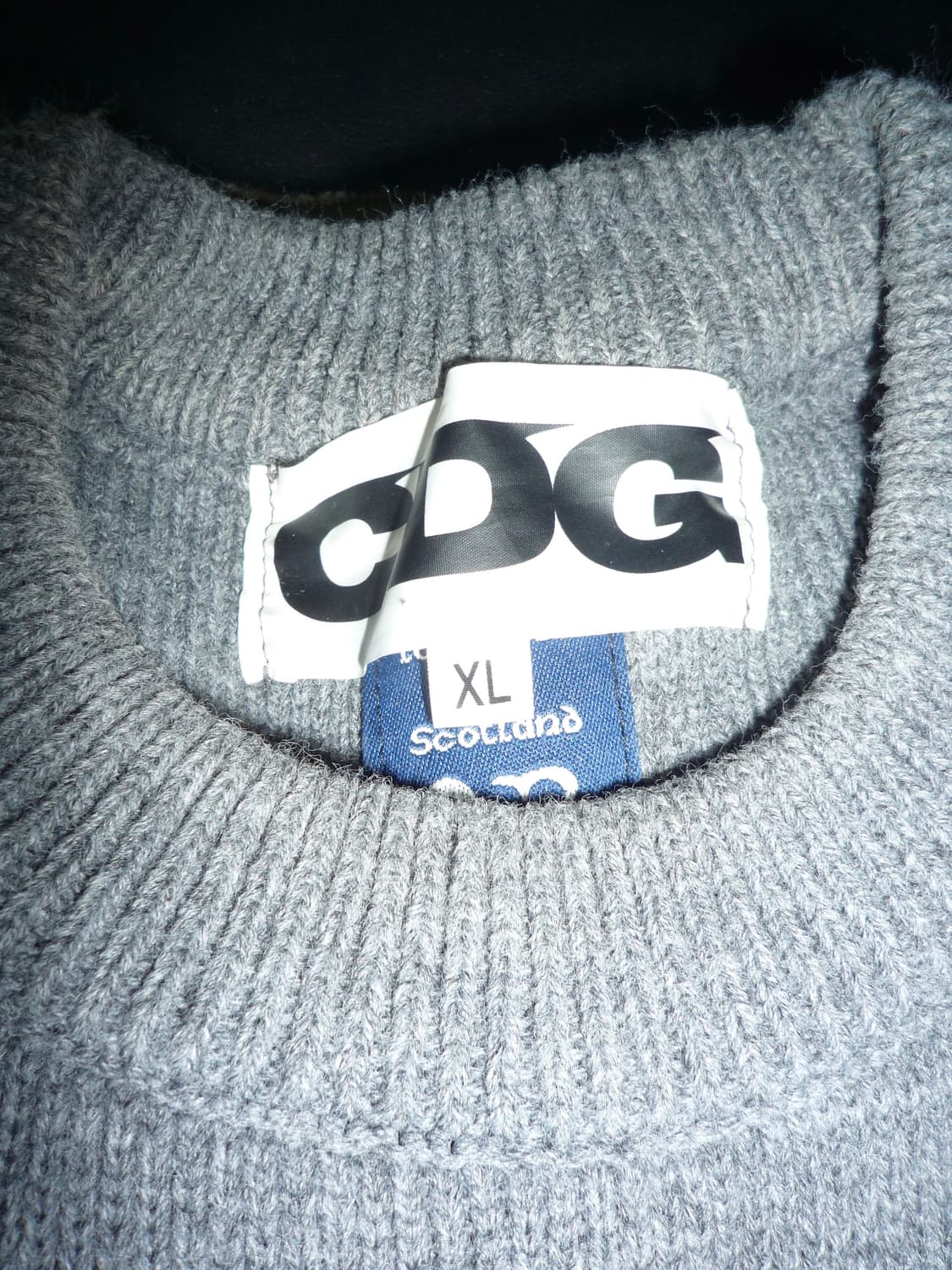 CDG 꼼데가르송 그레이 니트 XL 상품이미지5
