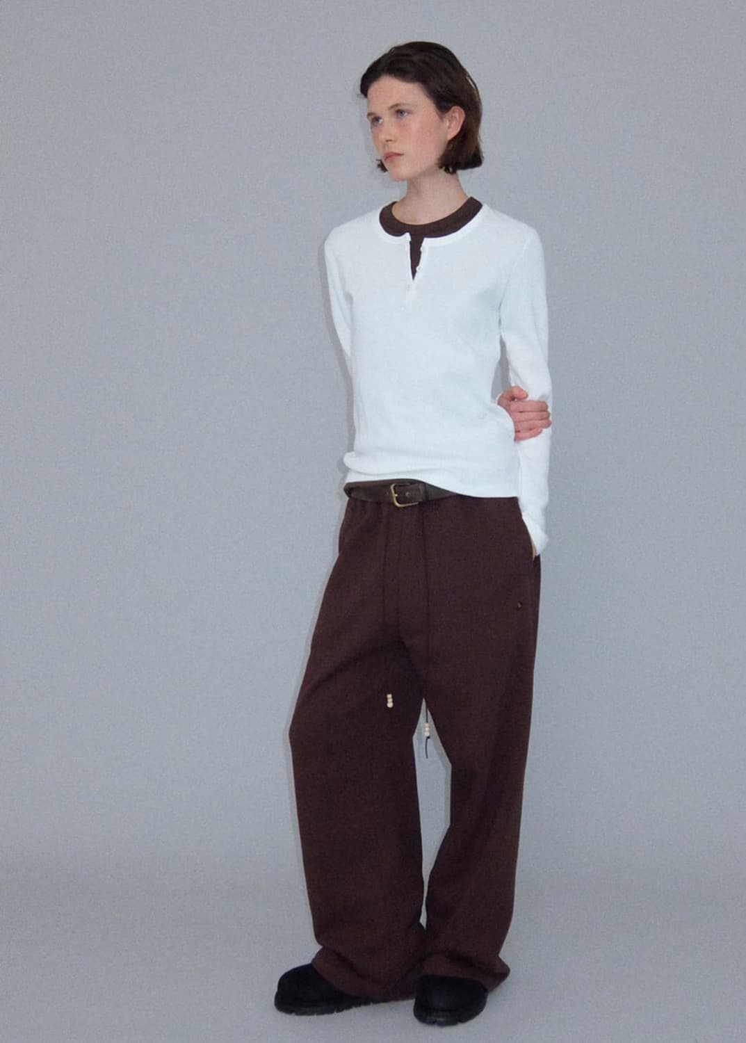 낫띵에브리띵 와플 헨리넥 티셔츠 상품이미지3