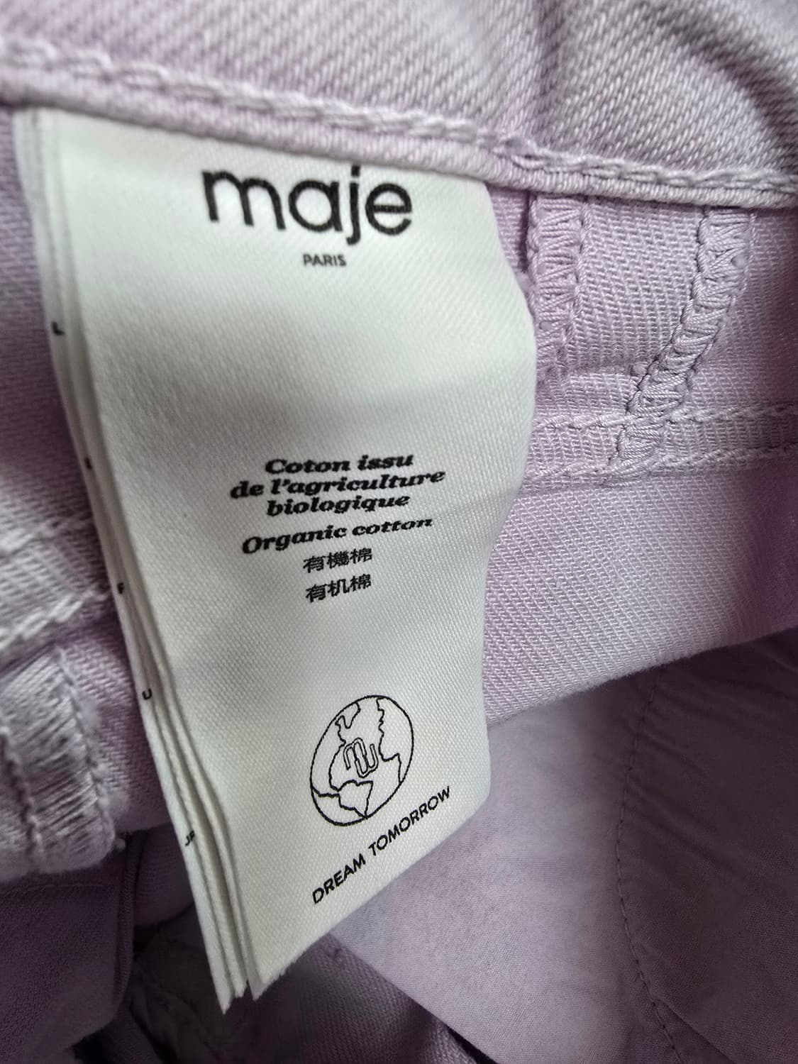 maje 마쥬 연보라 스티치 데님 (1974) 상품이미지4