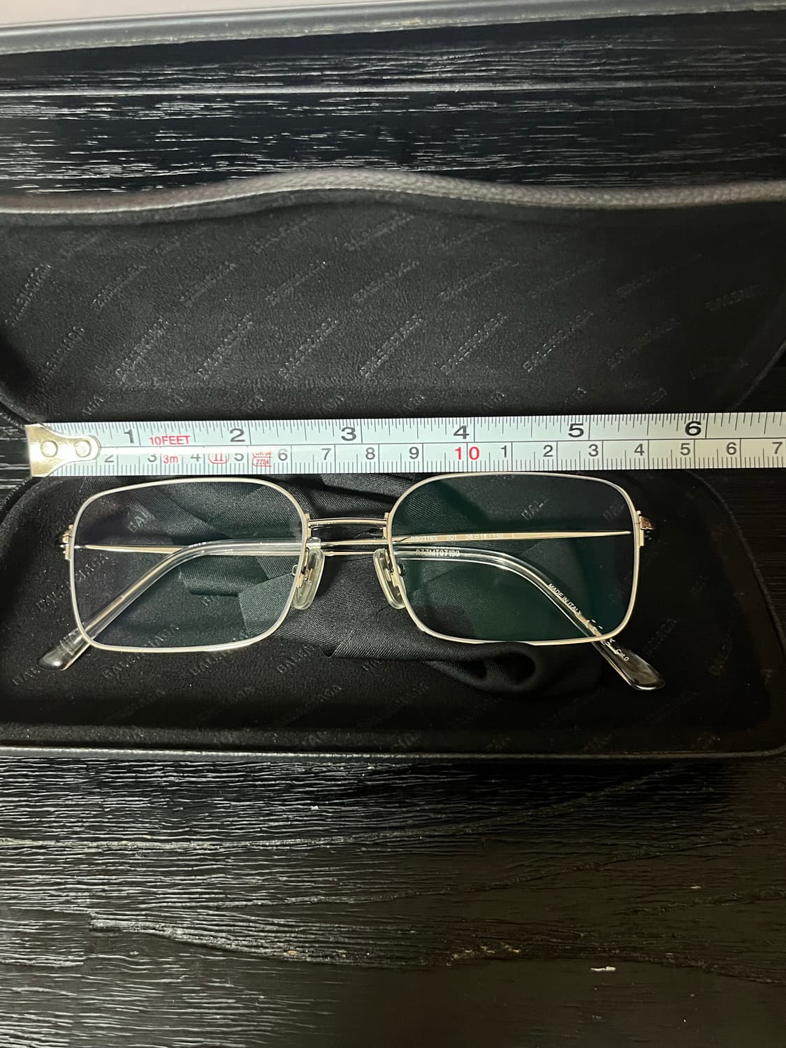 (OS) 발렌시아가 인비저블 실버 렉탱글 안경 상품이미지3