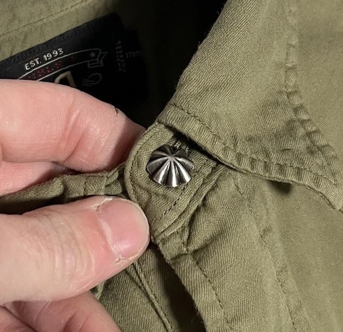 90s RRL 더블알엘 코튼 트윌 웨스턴 셔츠 올리브 상품이미지3