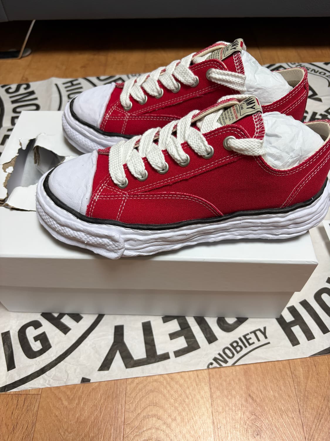 [41] 메종 미하라 야스히로 피터슨23 OG 캔버스 레드 상품이미지2