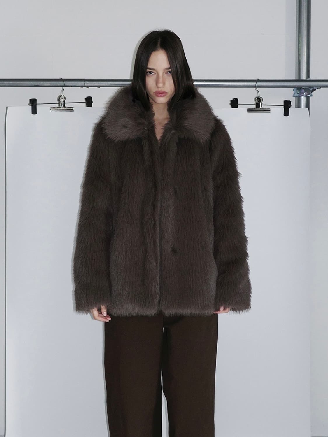 hwi FOG FUR JACKET [BROWN] 상품이미지1