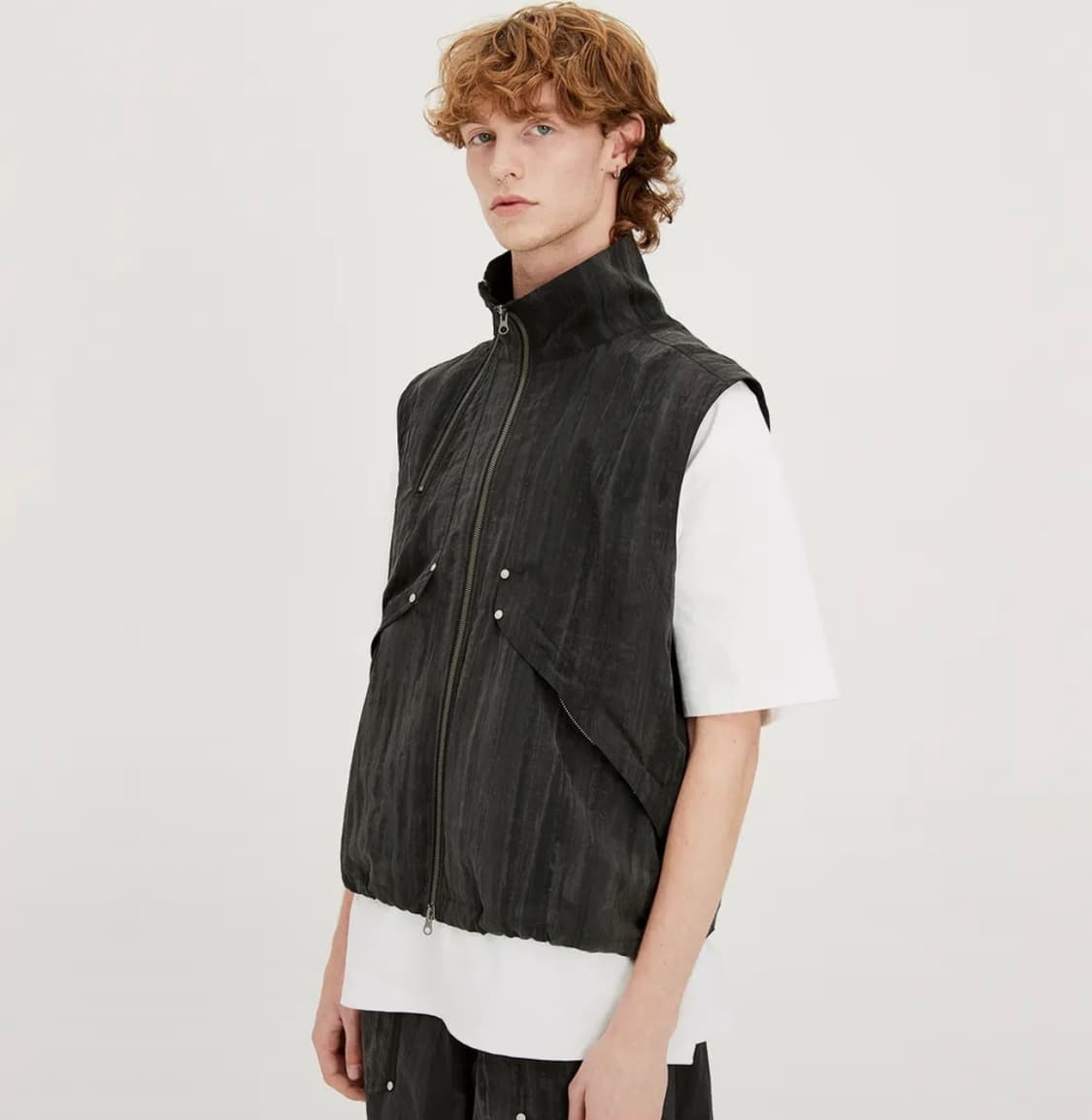 [M] IEY 이에이 레인 멀티 집업 베스트 블랙 상품이미지1