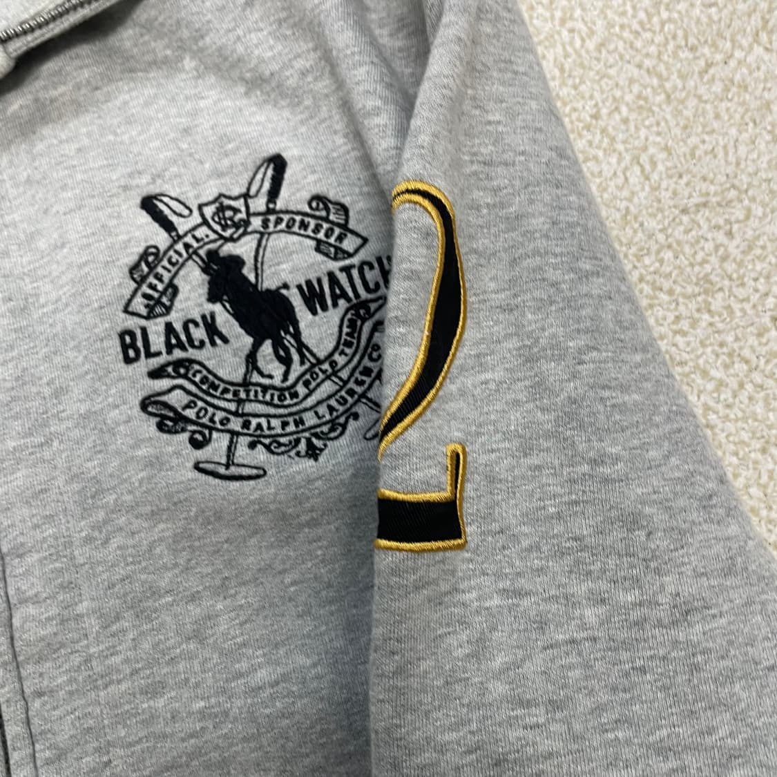 폴로 랄프로렌 블랙워치 스웻 집업 자켓 그레이 상품이미지7