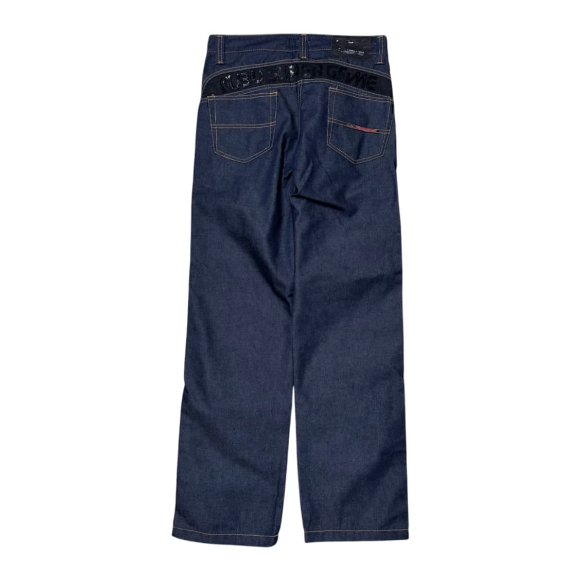 푸부 올드스쿨 다이스 자수 비즈 빅로고 생지 데님팬츠 상품이미지4