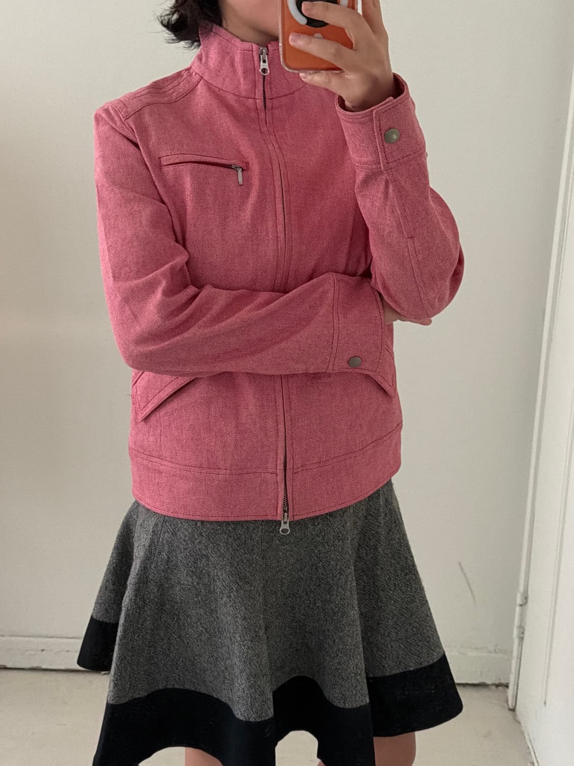 일본빈티지 피그먼트 라이더자켓 상품이미지3