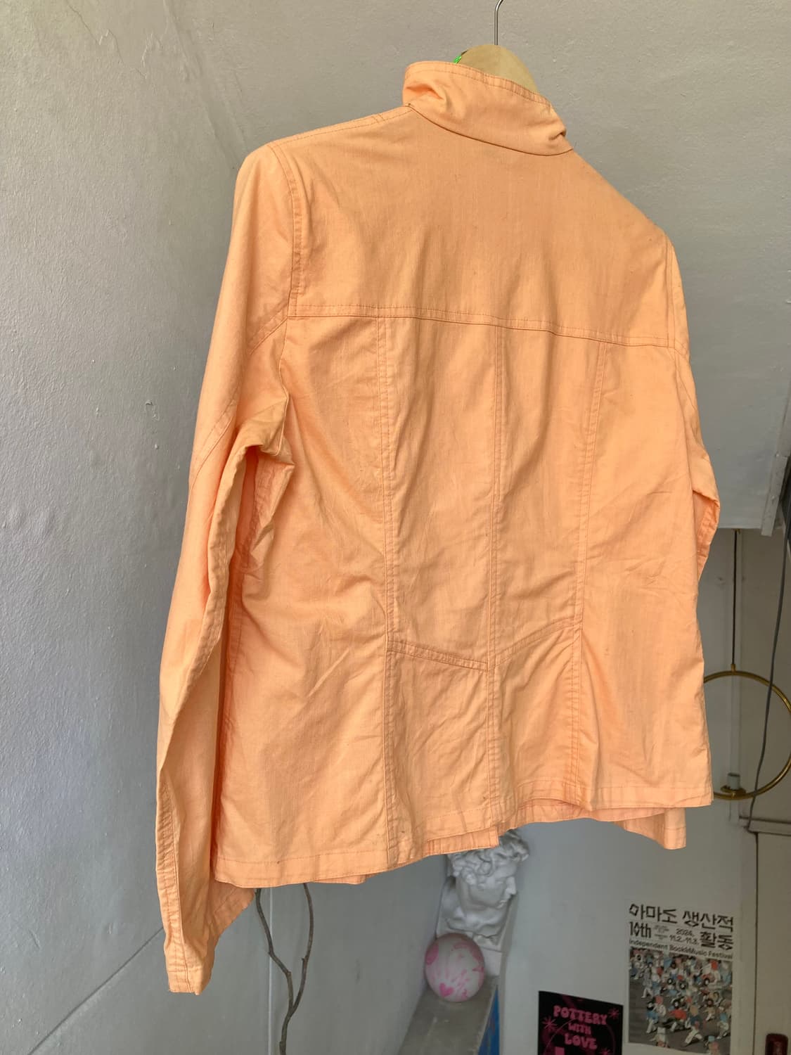y2k 살구 코튼 버튼 스티치 자켓 상품이미지6
