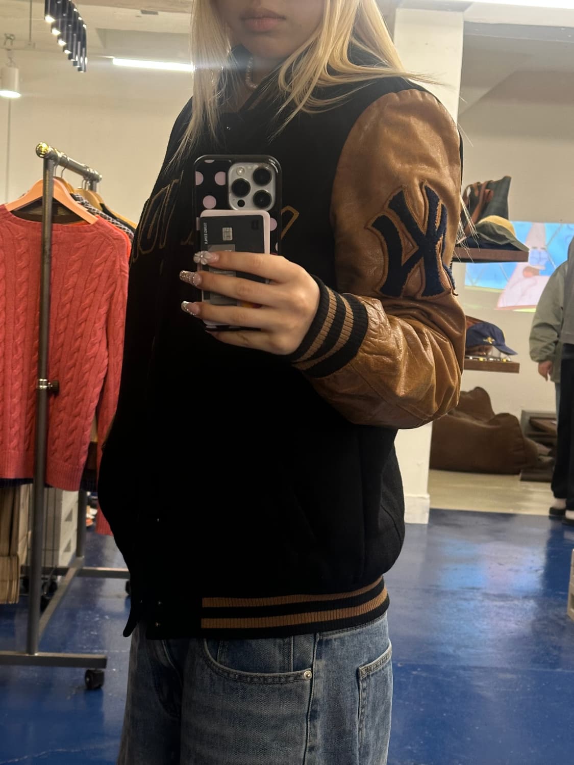 Mlb 엠엘비 소가죽 바시티 자켓 상품이미지2